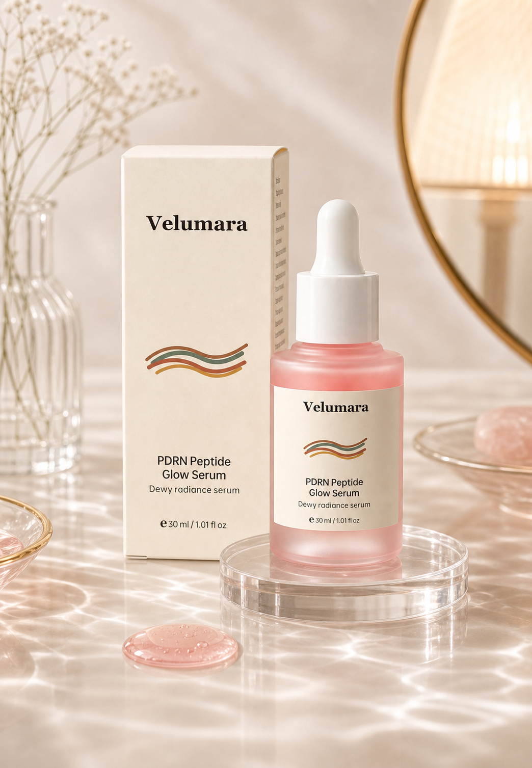 PDRN Peptide Glow Serum dewy serum scene